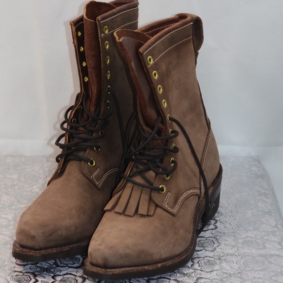 DAYTON SUEDE LEATHER ///WESTERN BOOTS NEW SZ 8.5 MADE IN CANADA! - Picture 2 of 7